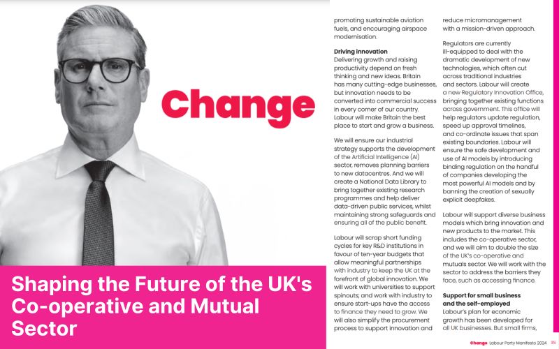 Labour commitment to doubling the size of the UK’s Co-operative and mutual sector